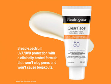 Neutrogena Clear Face Oil Free SPF 50 Sunscreen 88ml - CANADA in Sri Lanka