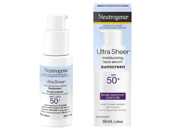 Neutrogena Ultra Sheer Moisturizing Face Serum Sunscreen SPF 50+ 50ml - CANADA in Sri Lanka