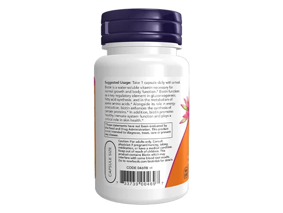 Now Biotin 1000mcg 100 Veg Capsules