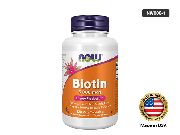 Now Biotin 5000mcg 120 Veg Capsules in Sri Lanka