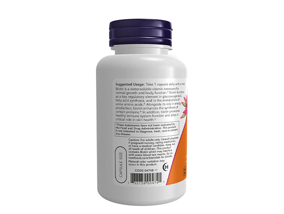 Now Biotin 5000mcg 120 Veg Capsules - USA in Sri Lanka