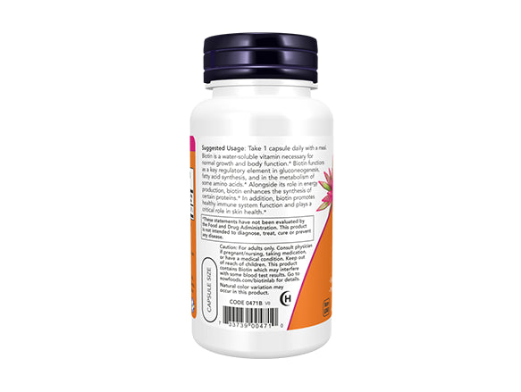Now Biotin 5000mcg 60 Veg Capsules - USA in Sri Lanka