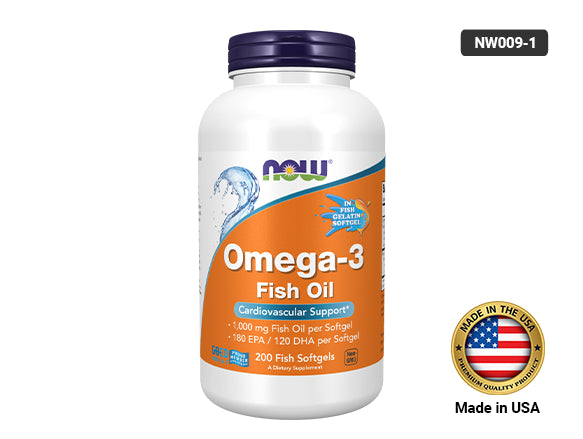Now Omega - 3 Fish Oil 200 Softgels in Sri Lanka 