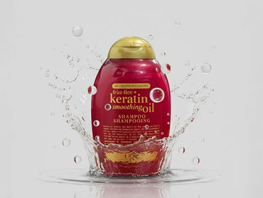 OGX Frizz Free Keratin Smoothing Oil Shampoo 385ml in Sri Lanka