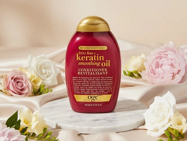 OGX Frizz Free Keratin Smoothing Oil Conditioner 385ml in Sri Lanka