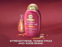 OGX Frizz Free + Keratin and Argan Oil Shampoo 385ml