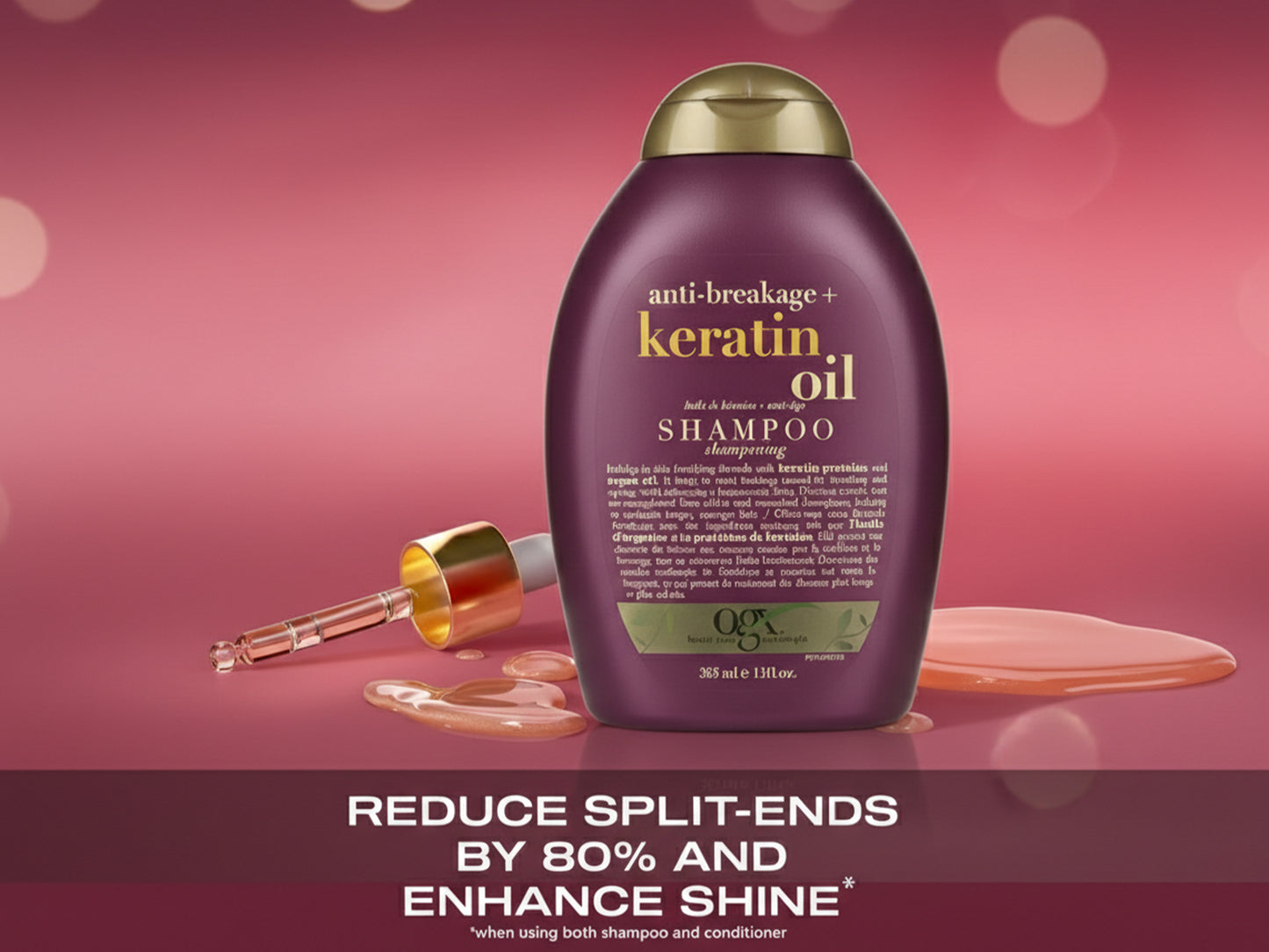 OGX Anti-Breakage Keratin Oil Shampoo 385ml in Sri Lanka