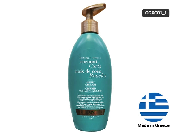 Ogx Locking + Coconut Curls Air Dry Cream 177ml - GREECE - 022796634238