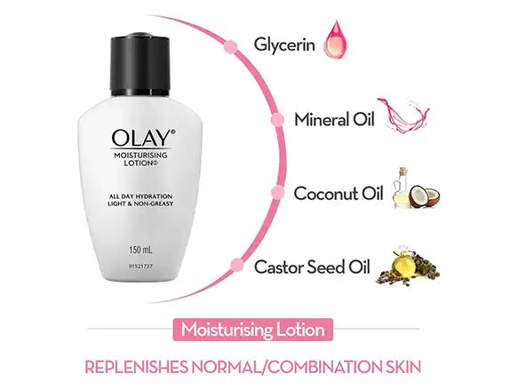 Olay Moisturising Lotion with Coconut and Castor Seed Oil 150ml in Sri Lanka