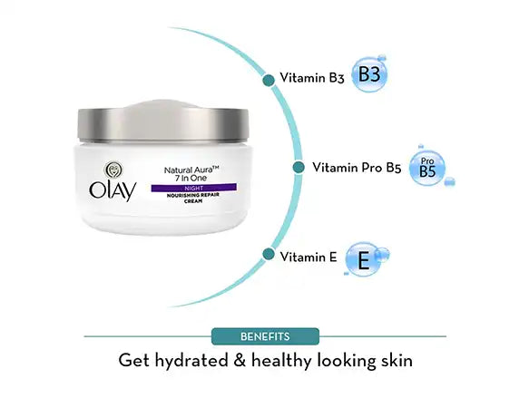 Olay Natural Aura 7 In One Night Nourishing Repair Cream 50g in Sri Lanka