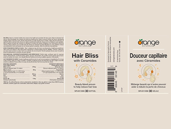 Orange Naturals Hair Bliss with Ceramides 30 Softgel - CANADA in Sri Lanka