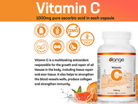 Orange Naturals Vitamin C 1000mg 120 Veg Capsules - CANADA in Sri Lanka