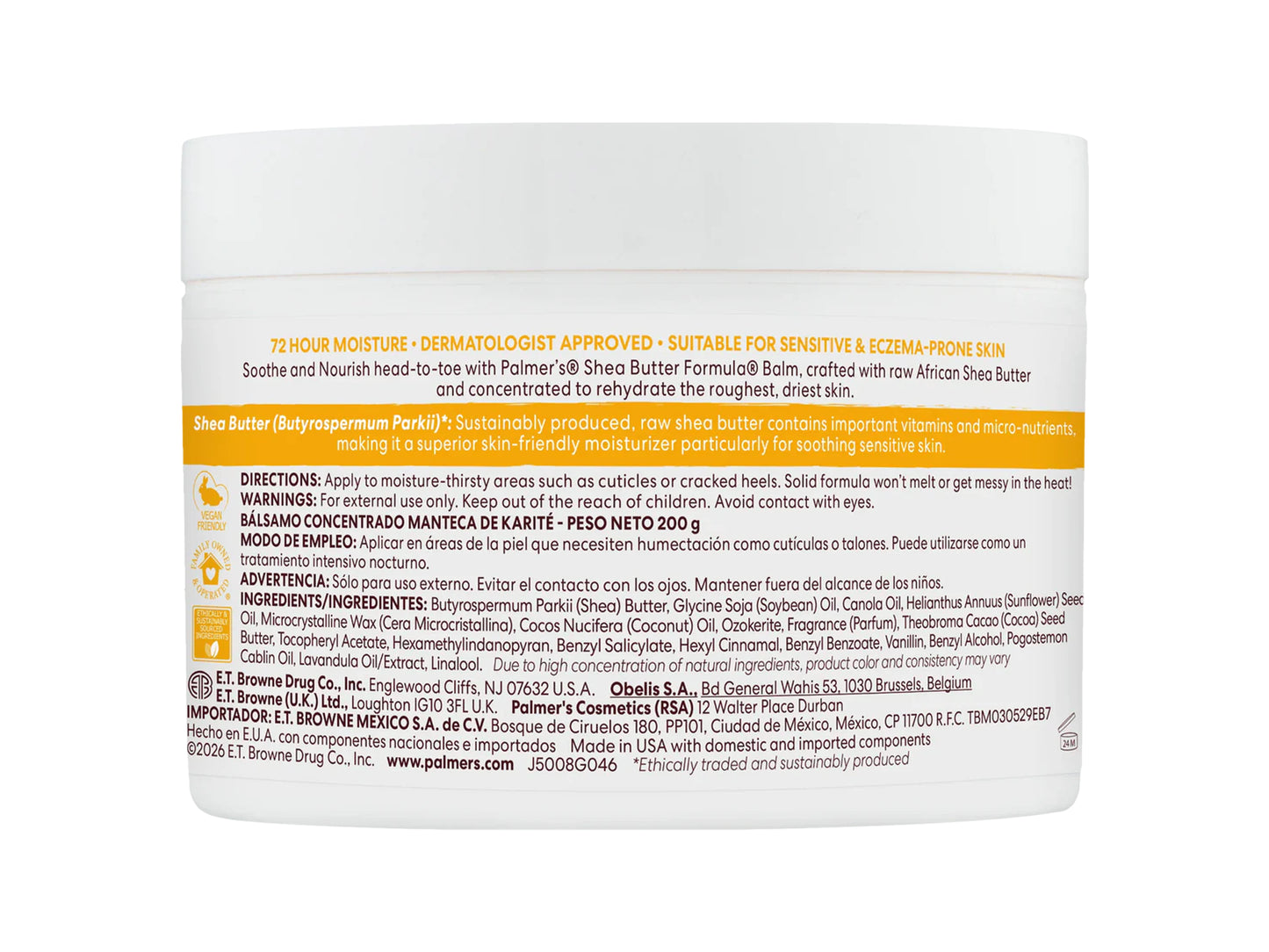 Palmers Shea Butter Formula Body Balm with Vitamin E 200g
