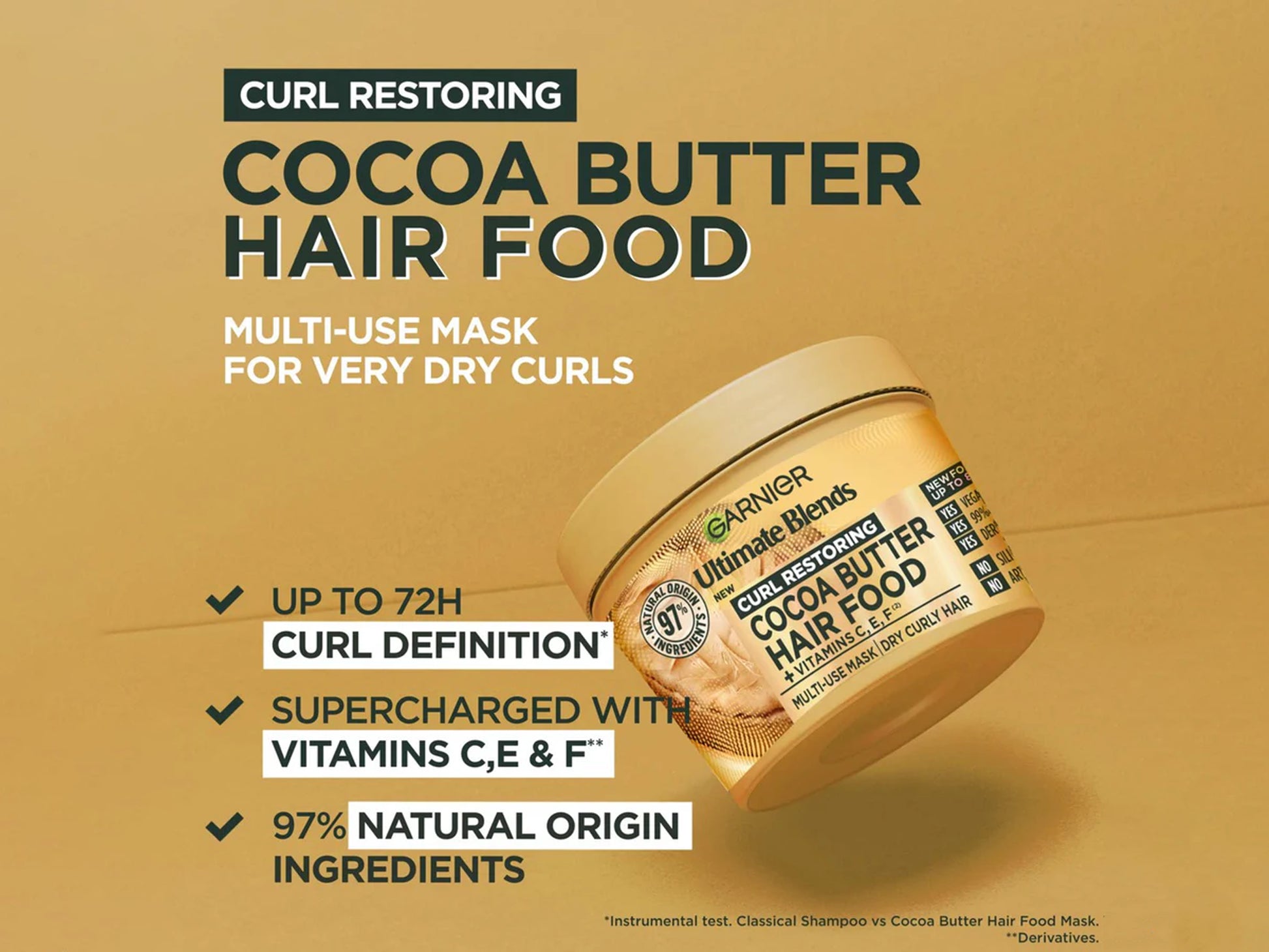 Garnier Ultimate Blends Cocoa Butter 3 in 1 Hair Mask 390ml in Sri Lanka