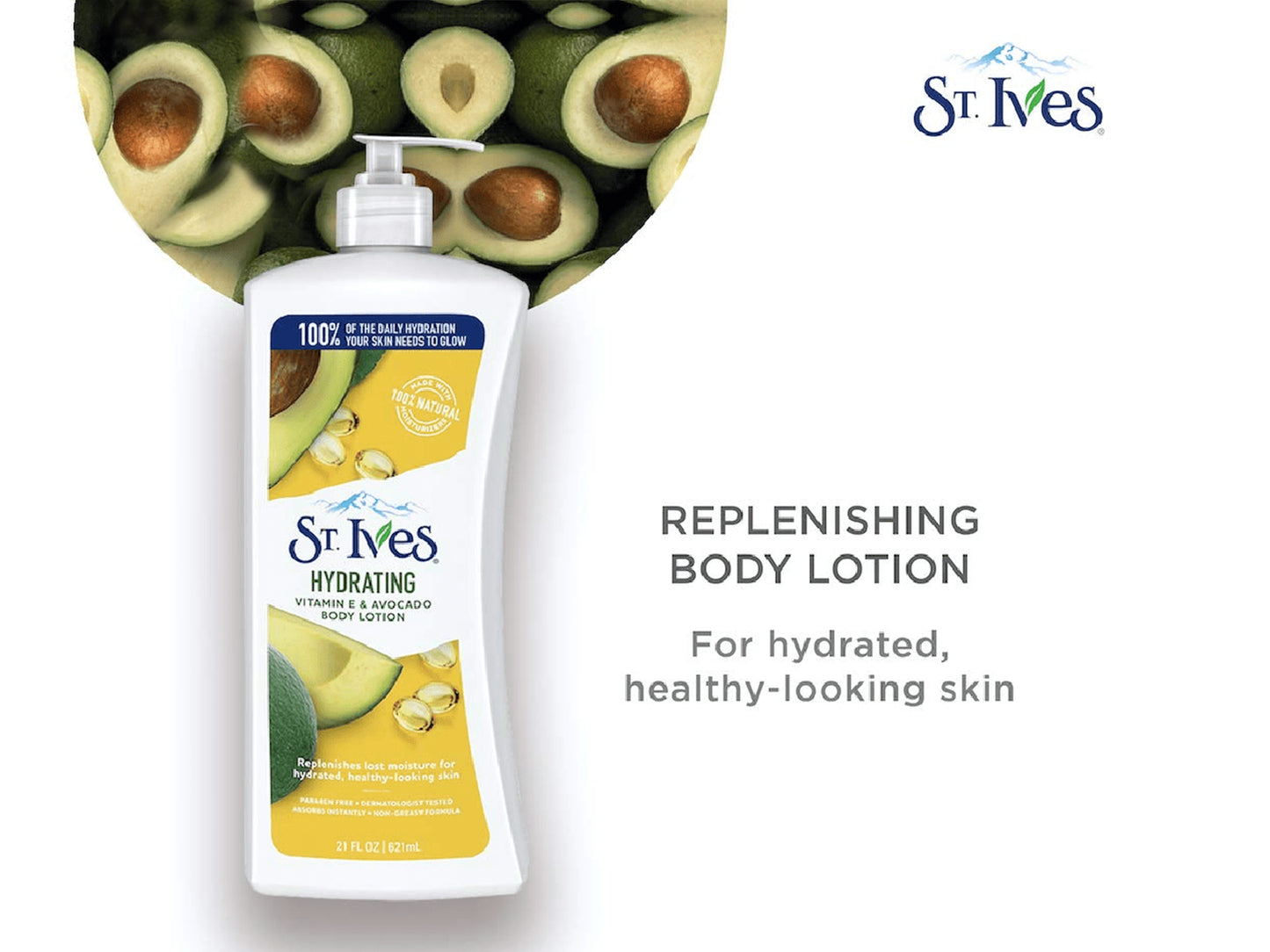 Buy Original St. Ives Hydrating Vitamin E and Avocado Body Lotion 621ml in Sri Lanka