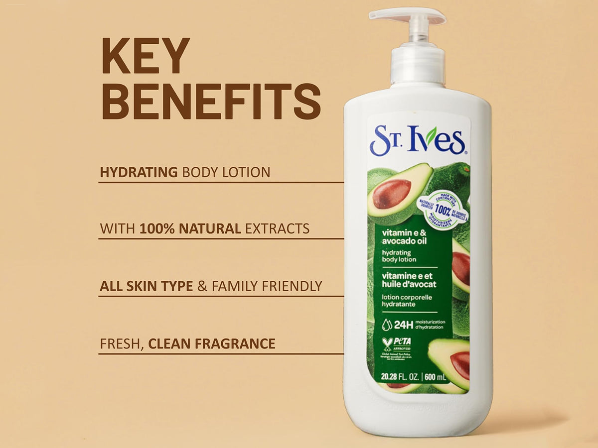 St Ives Vitamin and Avacado Oil Hydrating Body Lotion 600ml in Sri Lanka