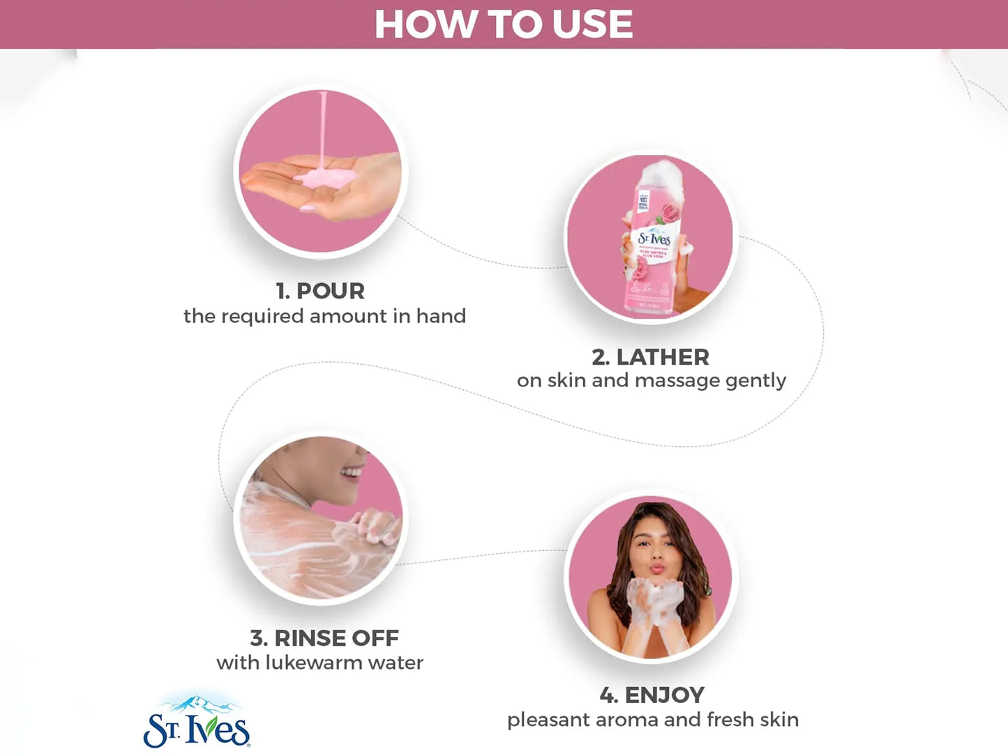 St. Ives Refreshing Body Wash with Rose Water and Aloe Vera 650ml in Sri Lanka