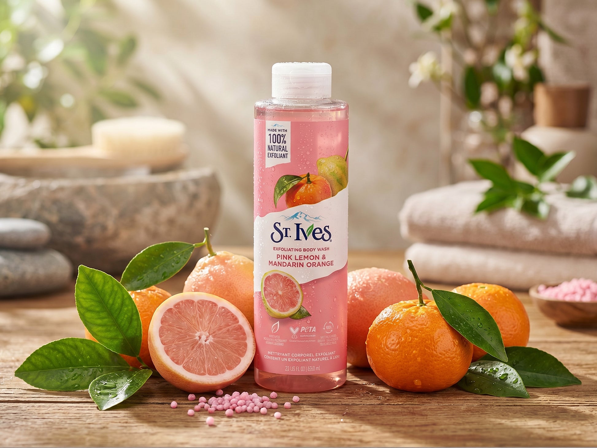 St. Ives Exfoliating Body Wash Pink Lemon Mandarin Orange 650ml in Sri Lanka