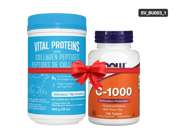 Vital Proteins Bovine Collagen Peptides 284g & Now Vitamin C-1000 Bundle - SV_BU003_1 in Sri Lanka