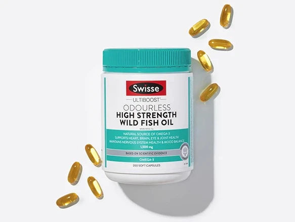 Swisse Ultiboost Odourless High Strength Wild Fish Oil 1500mg 200 Capsules
