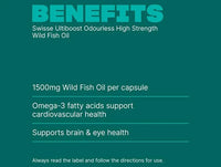 Swisse Ultiboost Odourless High Strength Wild Fish Oil 1500mg 200 Capsules