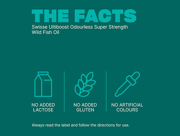 Swisse Ultiboost Odourless Super Strength Wild Fish Oil 2000mg 300 Capsules