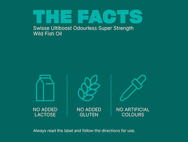 Swisse Ultiboost Odourless Super Strength Wild Fish Oil 2000mg 300 Capsules