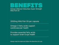 Swisse Ultiboost Odourless Super Strength Wild Fish Oil 2000mg 300 Capsules