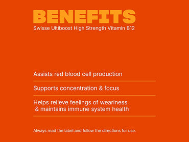 Swisse Ultiboost High Strength Vitamin B12 60 Tablets