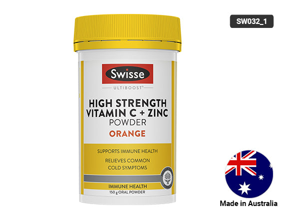 Swisse Ultiboost High Strength Vitamin C + Zinc 150g Powder Orange