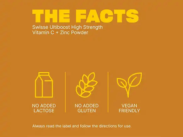 Swisse Ultiboost High Strength Vitamin C + Zinc 150g Powder Orange