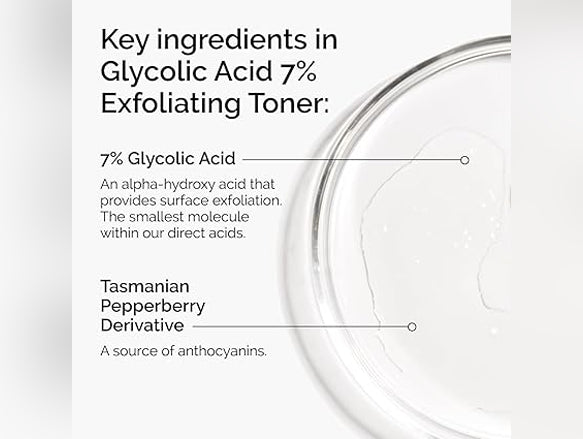 The Ordinary Glycolic Acid 7% Exfoliating Toner Daily AHA Toner to Improve Skin Texture, Tone & Luminosity 240ml in Sri Lanka