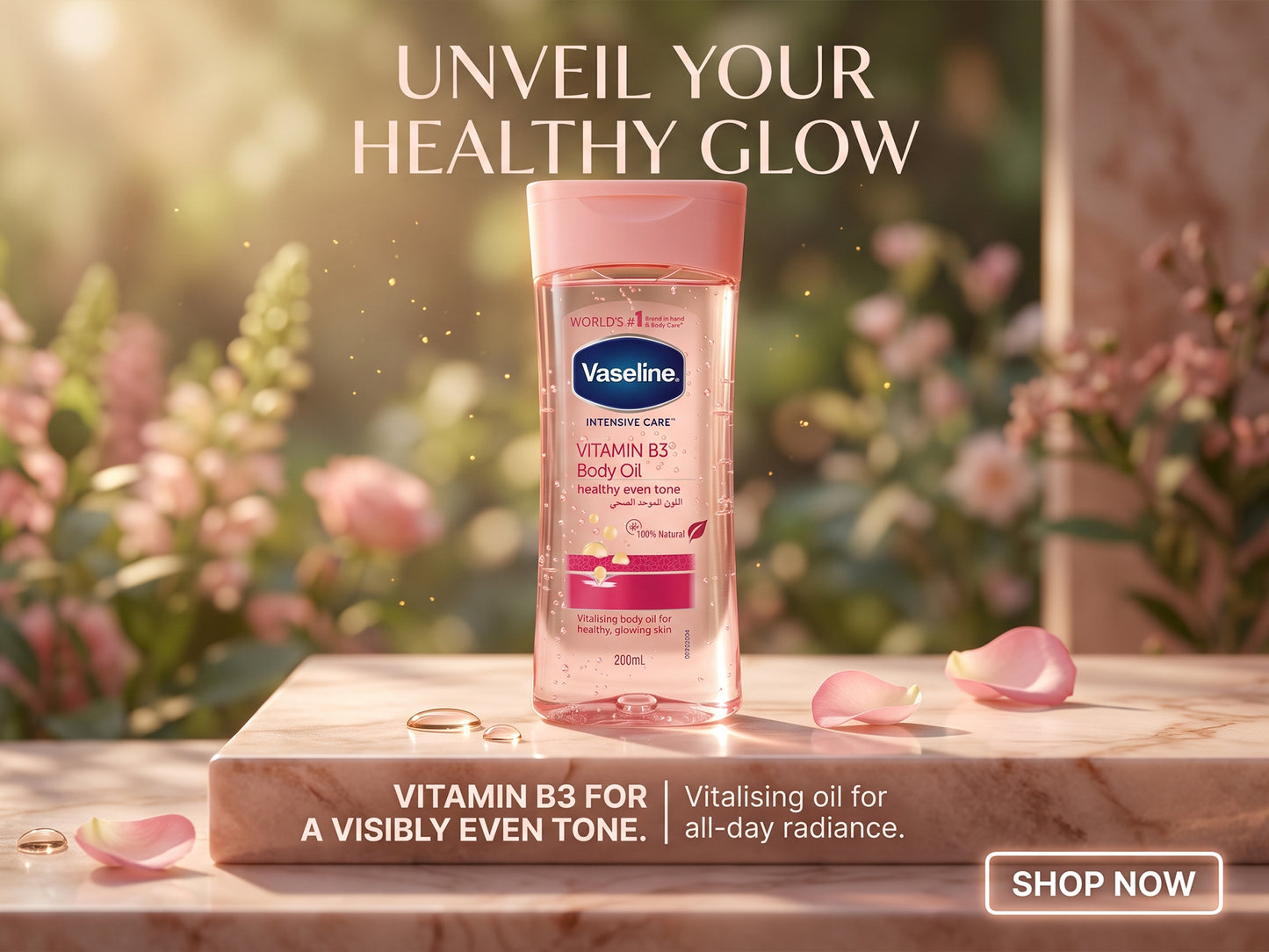 Vaseline Vitamin B3 Healthy Even Tone Body Oil 200ml