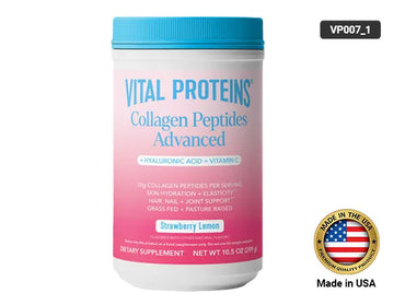 Vital Protein Collagen Peptides Advance Hyaluronic Acid + Vitamin C Strawberry Lemon 299g in Sri Lanka 