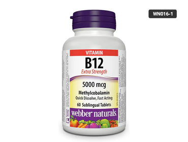 Webber Naturals Vitamin B12 5000mcg 60 Tablets in Sri Lanka