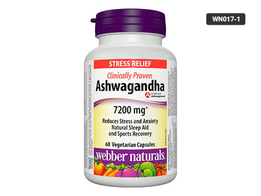 Webber Naturals Ashwagandha 7200 mg 60 capsules in Sri Lanka