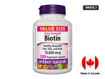 Webber Naturals Biotin Extra Strength 10,000 mcg 120 Capsules in Sri Lanka