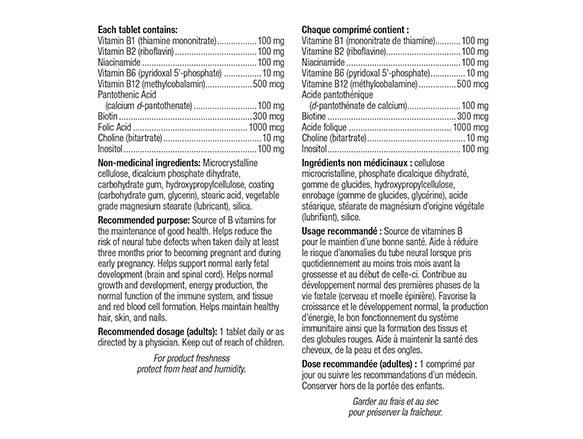 Webber Naturals B100 Complex All Day Energy Support 140 Tablets - CANADA in Sri Lanka