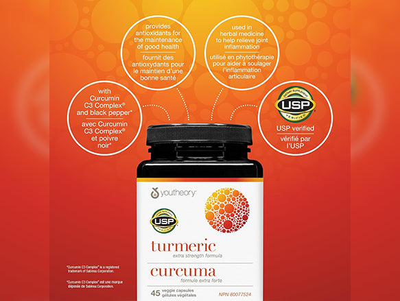 Youtheory Turmeric Extra Strength Formula 45 Capsules - USA in Sri Lanka