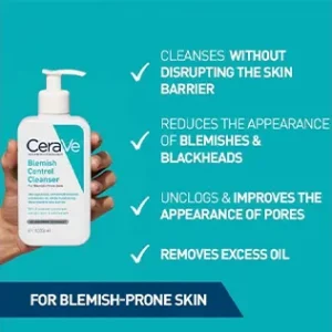 Cerave Blemish Control Cleanser specially for reduce the appearance of skin blemishes, spots and blackheads.
