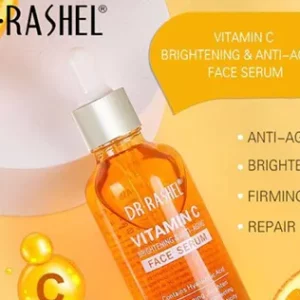 Dr.Rashel Vitamin C Brightening & Anti-Aging Face Serum 50ml absorbs quickly to help reveal instantly replenished skin, serums formulated with these ingredients are great for helping with hydration.