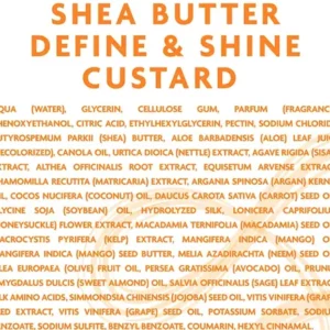 Cantu shea butter defines and shines custard providing hold for long-lasting styles.