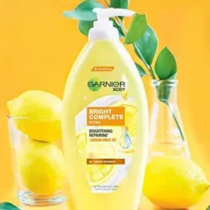 GARNIER Bright Complete Body Lotion is a powerful and innovative body lotion designed to give your skin a brighter and more even-toned appearance.