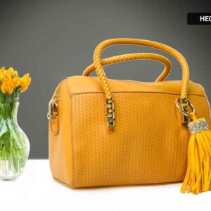 Women's New Pattern Leather Hand Bag with Little Ornaments - HE007 - Ladies Handbags in Sri Lanka at Cosmetics.lk