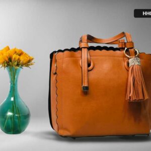 Women's New Pattern Leather Hand Bag with Little Ornaments - HH002 - Best Price for Stylish Handbags in Sri Lanka