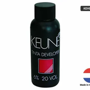 KEUNE Tinta Developer 6% gives the best results when coloring hair- it protects the hair, keeps hair from fading, and increases color stability.