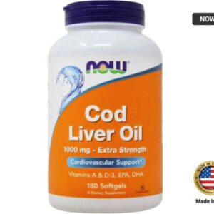 NOW Cod Liver Oil 1000mg - 180 Softgels
