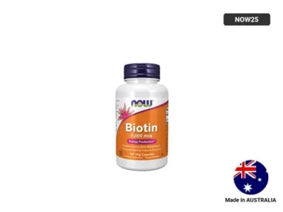 NOW Biotin 5000mcg can help support healthy hair, skin, and nails. It also aids in the metabolism of carbohydrates, fats, and proteins, which can support energy production and healthy blood sugar levels.