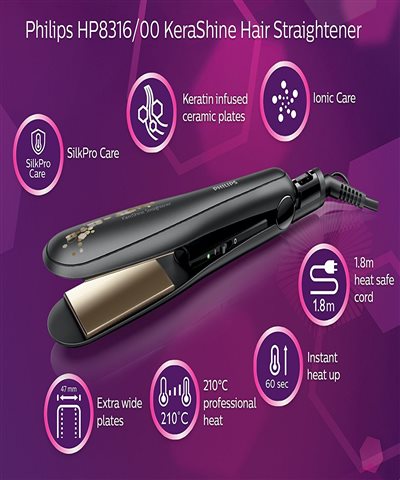 Philips kerashine hp8316 shop hair straightener review