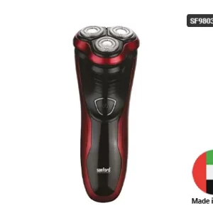 SANFORD Speed XL Shaving Head Pop Up 3 Floating Rotary Blade Shaver for Men- Red/Black- SF9803MS -Men's Rotary Blade Shaver SF9803MS - 01 Year Warranty for Sanford Products